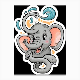 Cute Elephant Canvas Print