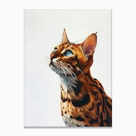 Bengal Cat Painting 3 Canvas Print