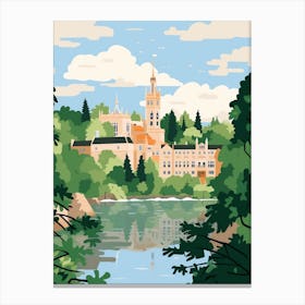 Luxembourg 1 Travel Illustration Canvas Print