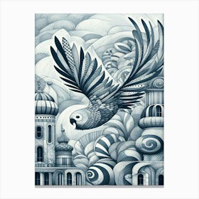 Echo Parrot In Flight Canvas Print