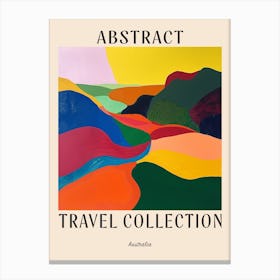 Abstract Travel Collection Poster Australia 1 Canvas Print