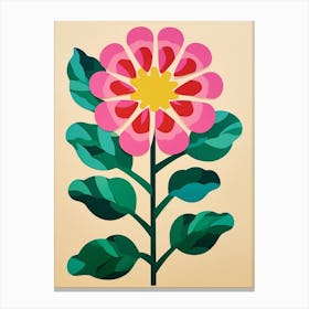 Cut Out Style Flower Art Everlasting Flower 1 Canvas Print