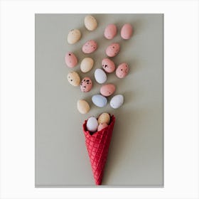Ice Cream Cone With Eggs 1 Canvas Print