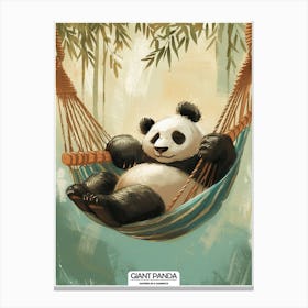 Giant Panda Napping In A Hammock Poster 2 Canvas Print