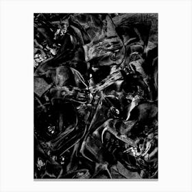 Black And White Painting Canvas Print