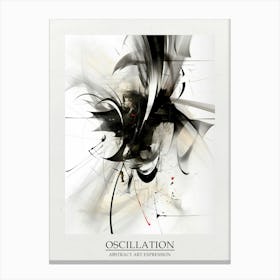 Oscillation Abstract Black And White 5 Poster Canvas Print