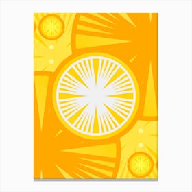 Geometric Abstract Glyph in Happy Yellow and Orange n.0075 Canvas Print