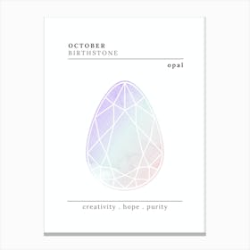 October Birthstone | Opal Canvas Print