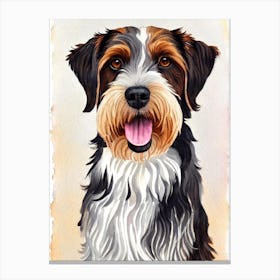 Wirehaired Pointing Griffon 3 Watercolour dog Canvas Print