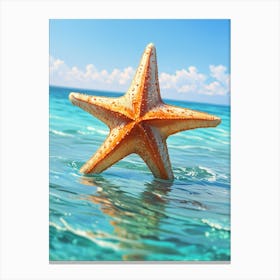Starfish In The Ocean Canvas Print