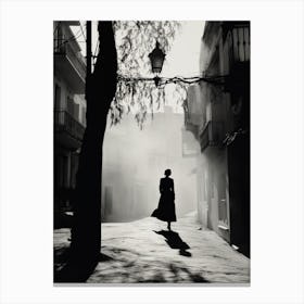 Athens, Greece, Mediterranean Black And White Photography Analogue 4 Canvas Print