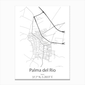 Palma Campania,Italy Minimalist Map Canvas Print