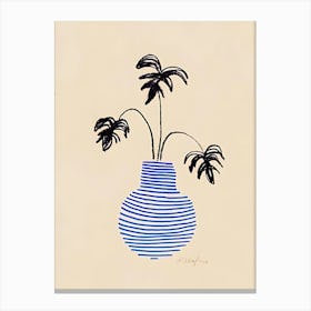 Palms In A Vase Canvas Print