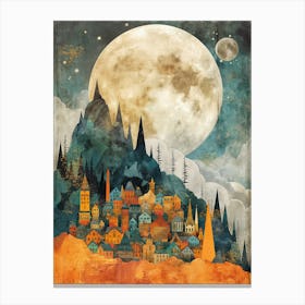 Moonlight Town Canvas Print Canvas Print