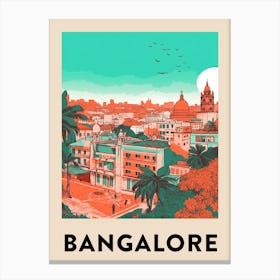 Bangalore Vintage Travel Poster Canvas Print