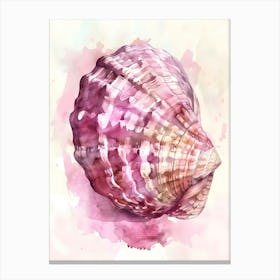 Watercolor Sea Shell 10 Canvas Print