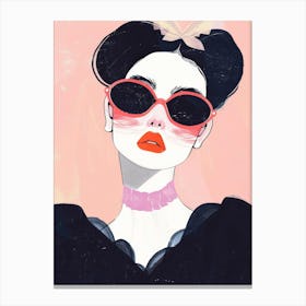 Lady In Sunglasses 2 Canvas Print