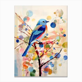 Bird Painting Collage Eastern Bluebird 1 Canvas Print