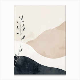 Natural Waves Minimalist Style Canvas Print