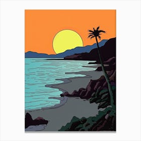 Minimal Design Style Of Maui Hawaii, Usa 1 Canvas Print