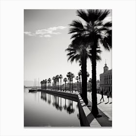 Palma De Mallorca, Spain, Mediterranean Black And White Photography Analogue 4 Canvas Print