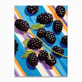 Blackberries Fruit Summer Illustration 4 Canvas Print