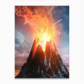 Volcano Eruption - Volcano Stock Videos & Royalty-Free Footage Canvas Print