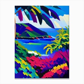 Maui Hawaii Colourful Painting Tropical Destination Canvas Print