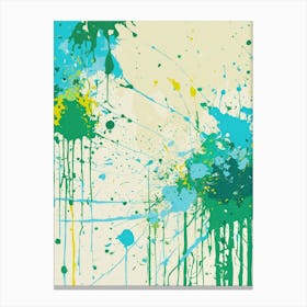Abstract Paint Splatters Canvas Print