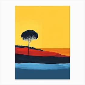 Sunset, Minimalism 9 Canvas Print