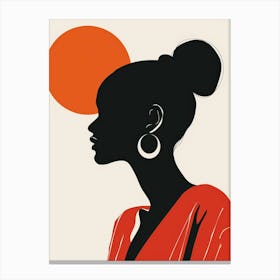 Silhouette Of A Woman 55 Canvas Print