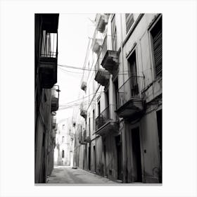 Cagliari, Italy, Black And White Photography 4 Canvas Print