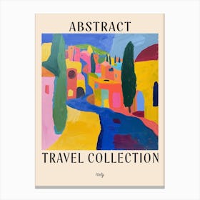 Abstract Travel Collection Poster Italy 4 Canvas Print