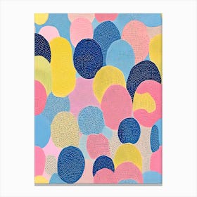 Pastel Dot Art: Trendy Abstract Circles for Stylish Interiors Dotty Dots Canvas Print