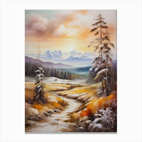 Winter Landscape Painting 2 Canvas Print