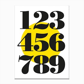9 NUMBERS Canvas Print