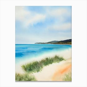 Scotts Head Beach 2, Australia Watercolour Canvas Print