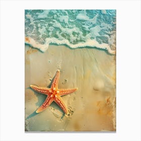 Starfish On The Beach Photo 1 Canvas Print