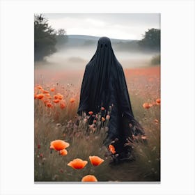 Ghost In The Poppy Fields Painting (12) Canvas Print