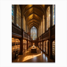 Library At Harvard University Canvas Print