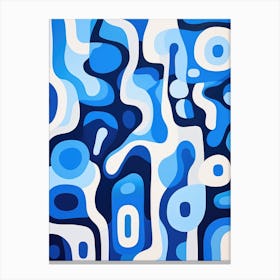 Abstract Blue Abstract Painting Canvas Print