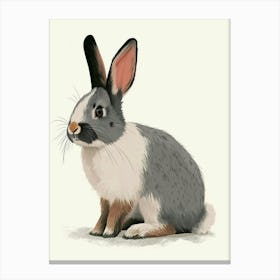 Himalayan Rabbit Nursery Illustration 1 Canvas Print