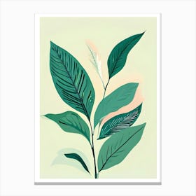 Green Leaf Print Canvas Print