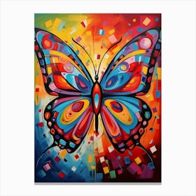 Butterfly 02 - Abstract Vibrant Colorful Modern Style Canvas Print