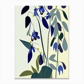 Virginia Bluebells Wildflower Modern Muted Colours Canvas Print