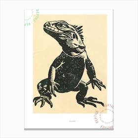 Iguana Bold Block 5 Poster Canvas Print