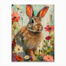 Mini Rex Rabbit Painting 4 Canvas Print
