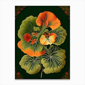 Nasturtium 3 Floral Botanical Vintage Poster Flower Canvas Print