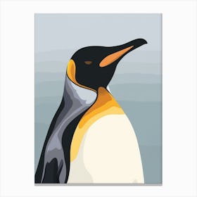 Emperor Penguin Salisbury Plain Minimalist Illustration 4 Canvas Print
