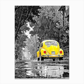 Yellow Volkswagen Beetle 1 Canvas Print